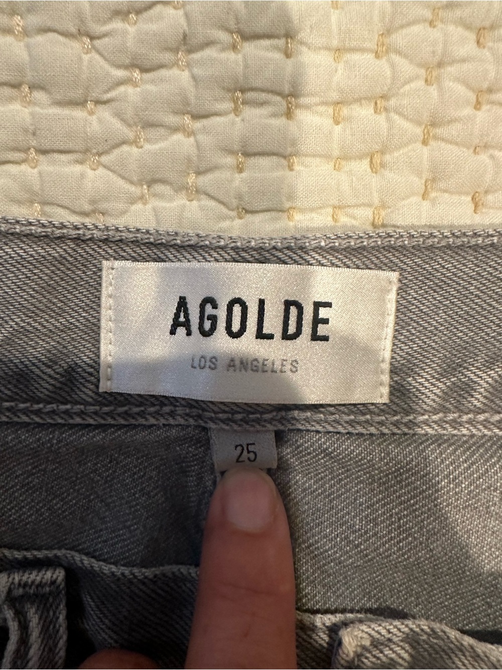 Agolde Kristen high-rise wide-leg jeans in a grey faded 'Dollar' wash - Picture 8 of 15